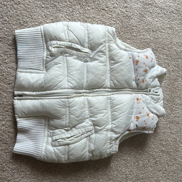 White, orange and a little bit of pink vest with flowers!! - Picture 4 of 4